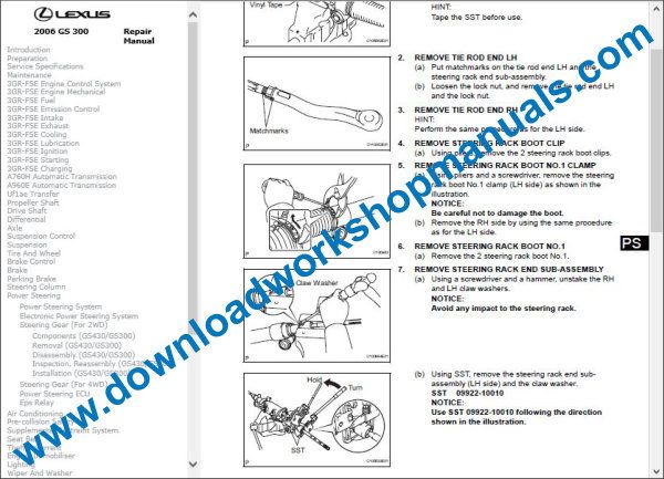 Lexus GS 300 repair manual